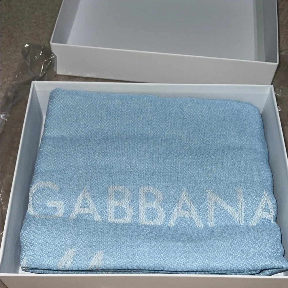 NWT Dolce & Gabbana Light Blue Beach Towel